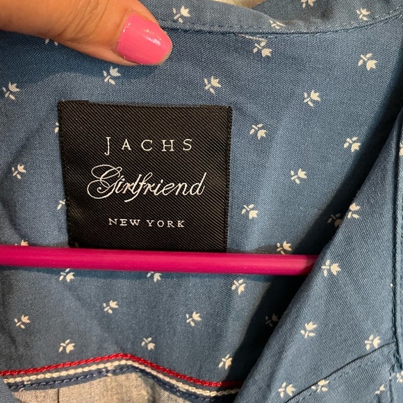 Jachs Girlfriend T-Shirt Short Sleeve Women ‎ Floral design front pockets Small - Picture 4 of 6